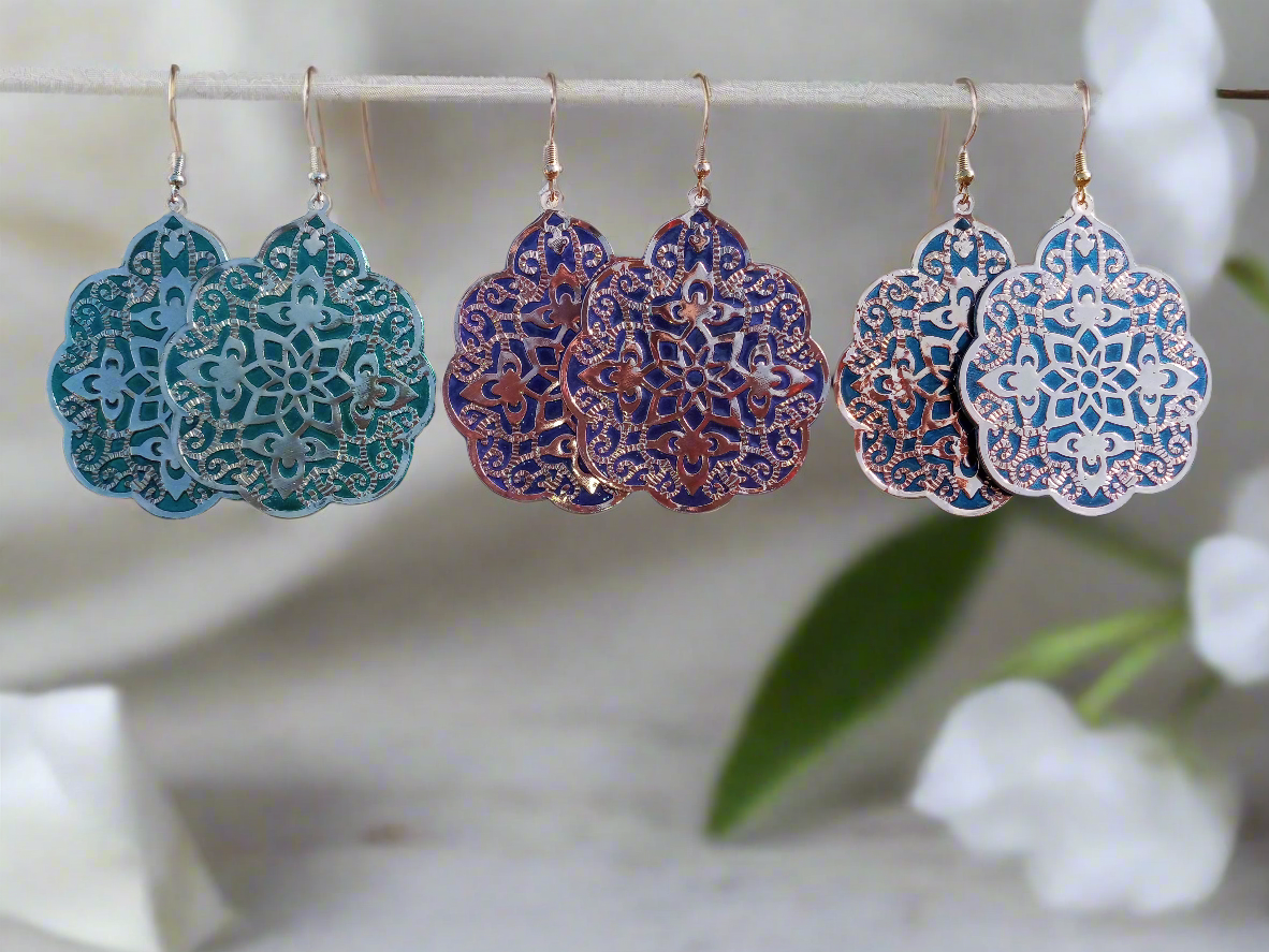 ΔRTISTΔ - Metallic Mandala Earrings