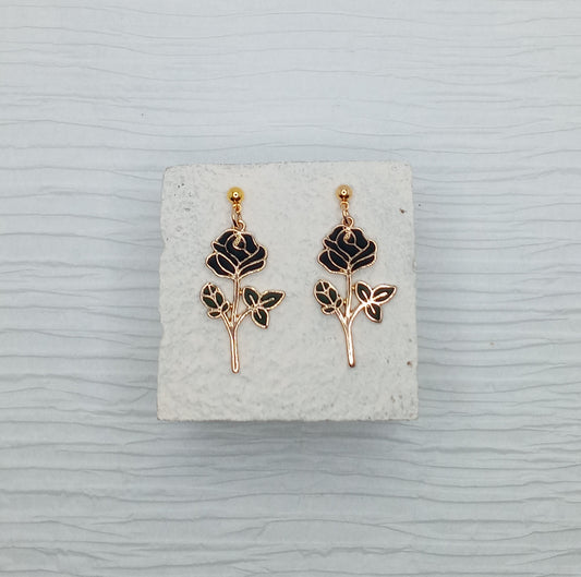 ΔRTISTΔ - Stemmed Roses Earrings