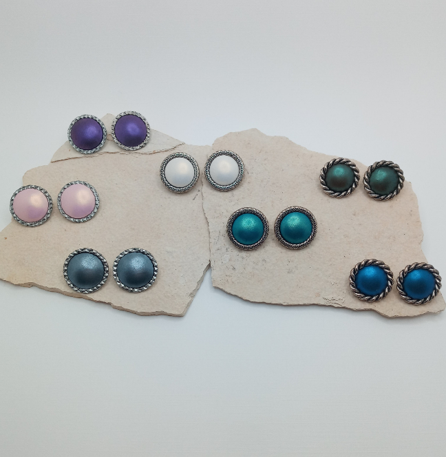 ΔRTISTΔ - Pop of Pearl Earrings-Silver