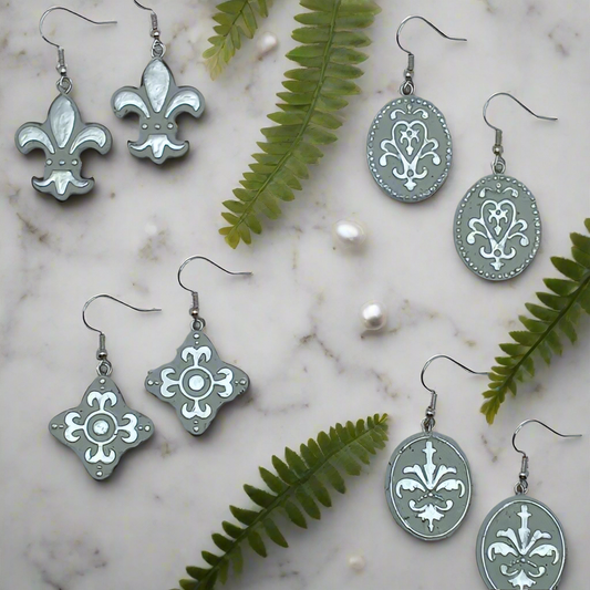 ~CLEARANCE~ Gilded Stone Silver Earrings