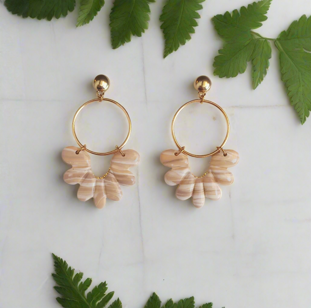 Scenic Strata Earrings-Golden Sandstone