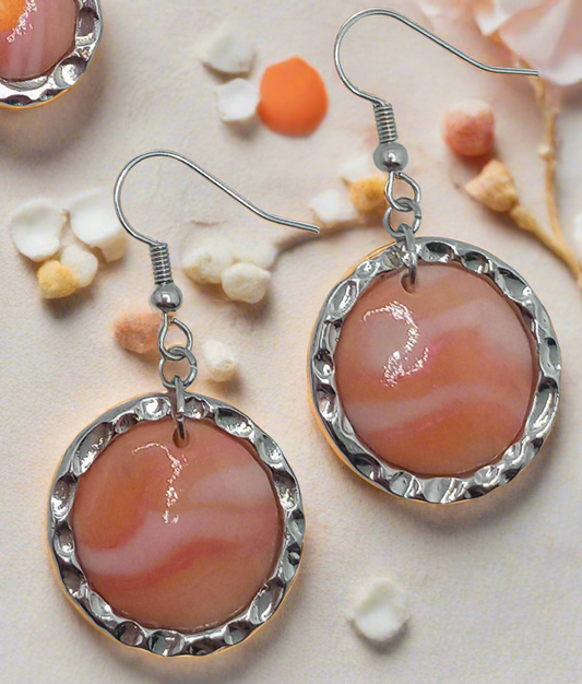 Pop of Color Earrings-Orange Zest Large