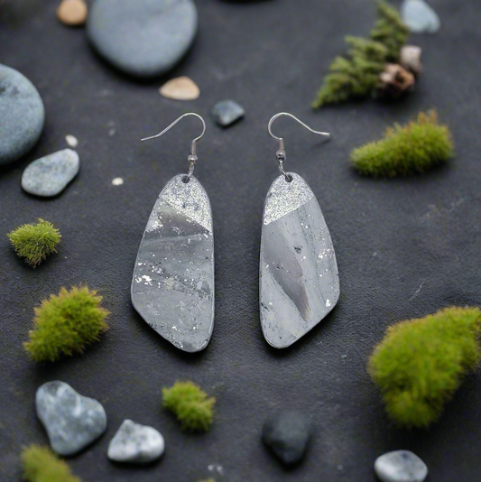 Urban Metallics Earrings-Marbled Monoliths