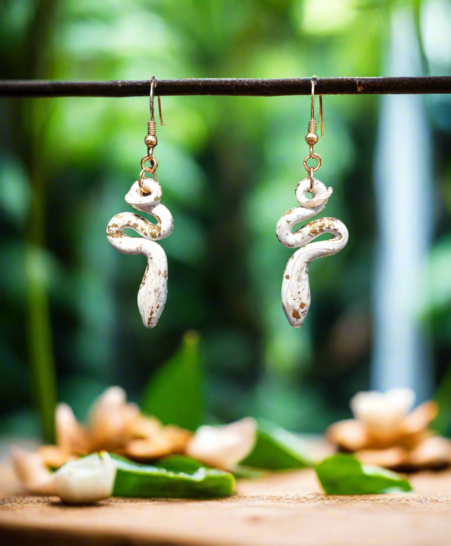 Twin Snakes Earrings-Light Serpents