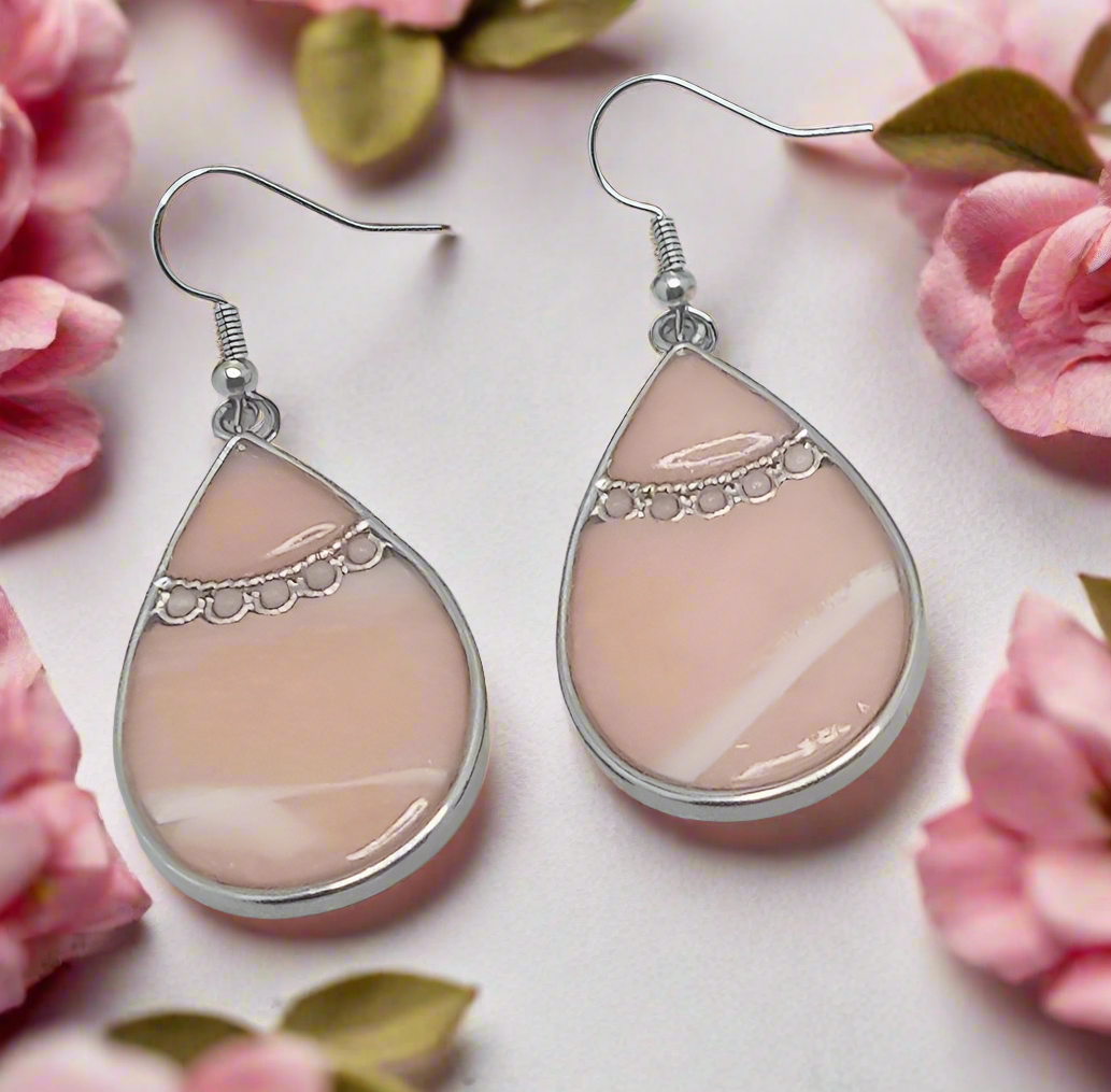 Rosey Posey Teardrop Earrings-Large